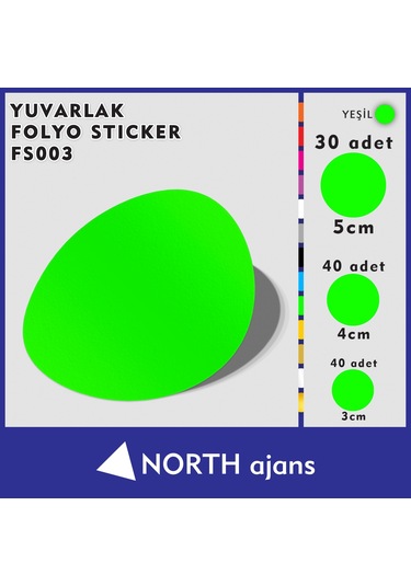 Yuvarlak Folyo Duvar Sticklerı Yeşil