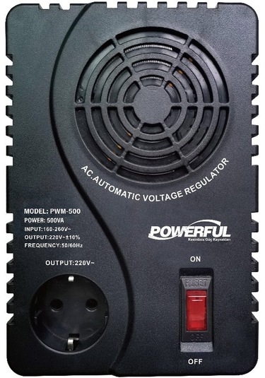 Powerful Pwm-500 500va 250w Kombi, Buzdolabı Otomatik Voltaj Regülatörü