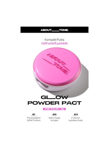 About Tone Doğal Tonlayıcı Şeftali Pudra ABOUT TONE Glow Powder Pack