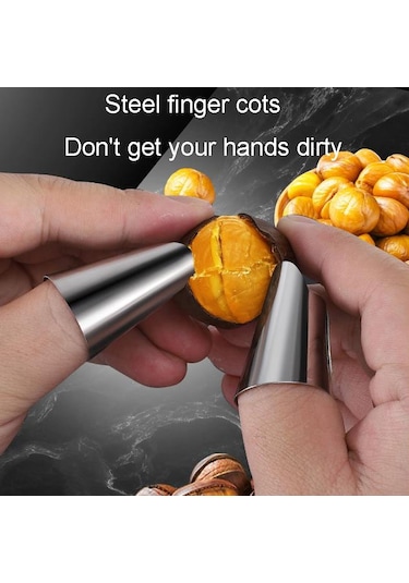 Sones Kacheeg 304 Paslanmaz Çelik Kestane Açacağı Çapraz Açılır Kestane Kabuğu Soyucu 2 Çelik Parmaklı, Stil: Yaylı Model Diğer