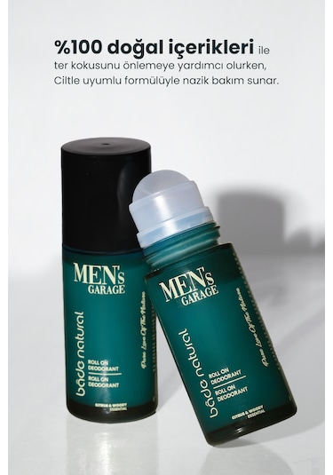 Bade Natural Men's Garage Roll On Deodorant 50 Ml