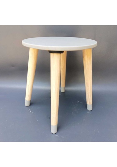 Na Neşeli Ahşap Ahşap Çocuk Taburesi. Çocuk Sandalyesi. Çalışma Masası .renkli Çocuk Odası Sehpa Çiçeklik Ev Dekoru Gri