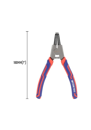 Workpro Wp231151 180mm Cr-v Eğri Uçlu Yaylı Profesyonel Dış Segm