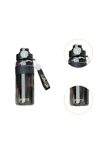 Suntek Spor Şişesi 27oz Kolay Temizlenebilir Pipetli Siyah