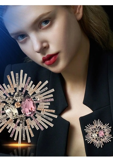 Beautiful Detail Büyük Broş Takı 156713100 Altın Rengi