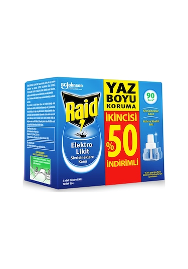 Raid Elektrolikit Likit Sinek Kovucu Yedek 45+45 Gece 2'li