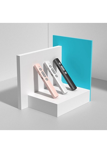 Gajeena 2.4g Kablosuz Ppt Lazer Tıklaç - 100m Uzaktan Kumanda, Şarj Edilebilir, Usb Plug & Play, 200m Kırmızı Işık, Geniş Uyumlu Beyaz