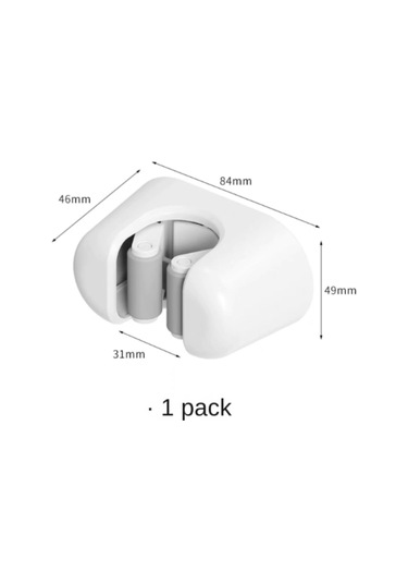 Fosenze Duvar Montajlı Süpürge Tutucu, Çivi Yok Kurulum, Anti-kayma Rollbar Tasarımı, Banyo/mutfak Uygun, Beyaz Pp Malzeme