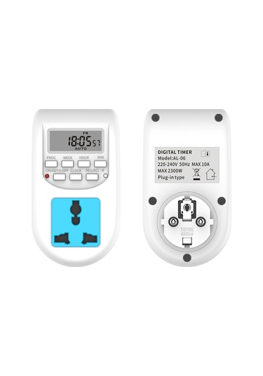 Reedark Avrupa Fişli Çoklu Prizli Zaman Ayarlı Anahtar - 220v 10a Güçlü Ve Pratik