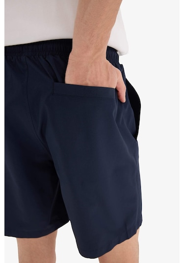 Defacto Regular Fit File Astarlı Kısa Boy Deniz Şortu B7255ax25hsnv256 Lacivert