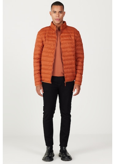 AC&Co / Altınyıldız Classics Erkek Kıremıt Standart Fit Normal Kesim Dik Yaka Mont KIREMIT