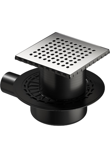 Vitra V-flow Kare 5607282 Duş Kanalı, Yandan Çıkışlı, 15x15 Cm, P