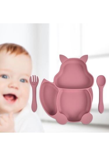 Suntek Bebek Çocuk Yemek Tabağı Bölünmüş Çanak Tepsi