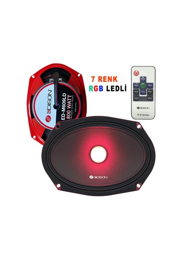Edison 6x9 Oval Midrange 800 Wat Hoparlör 120 Rms Kumanda Işıklı
