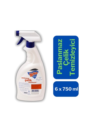 Birka Extra Paslanmaz Çelik Yüzey Temizleyicisi 6 x 750 ML