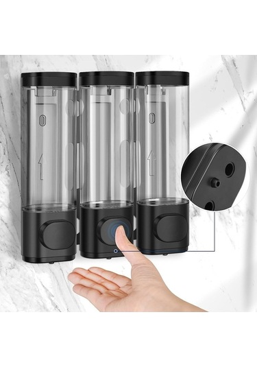 Novahub Altın Duvara Monte Banyo Organizatör Ve Pompası Dispenseri, Şampuan, Saç Kremi, Vücut Yıkama, 56904962 Altın