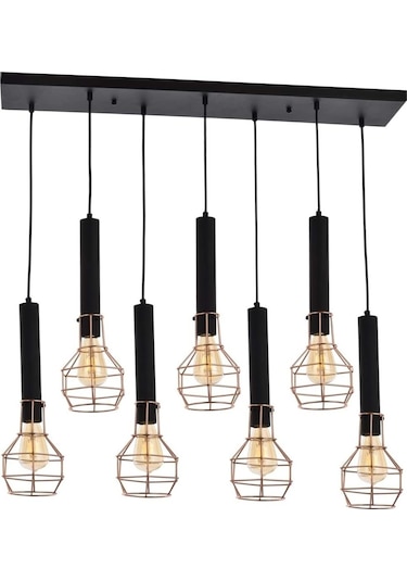 Avonni Av-60104-7Y-Bsy Bakır/Siyah Boyalı Modern Avize, E27