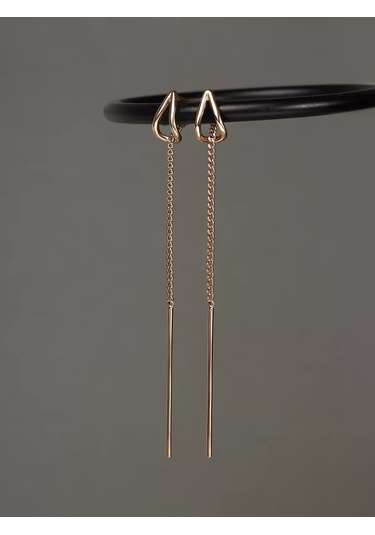 Marıola 925 Ayar Gümüş Pullu Altın Kaplama Küpeler 87625240 Altın