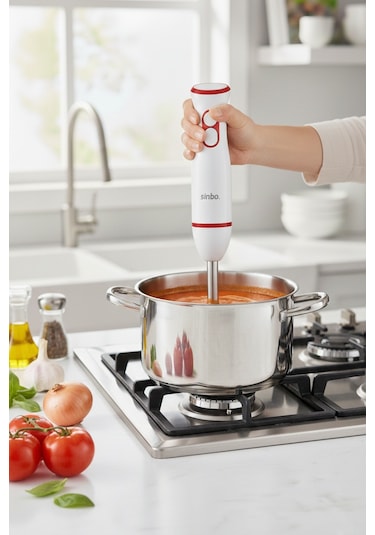 Sinbo SHB-7514 400 W Paslanmaz Çelik Bıçaklı El Blenderı