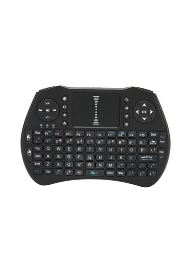 Mini Kablosuz Klavye Uzaktan Kumanda 2.4ghz Usb Alıcı Qwerty Android Tv Kutusu Dokunmatik Yüzey A8black