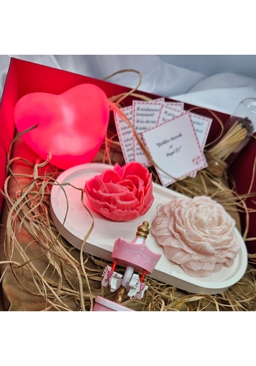 Sevgiliye Hediye Kutusu Mum