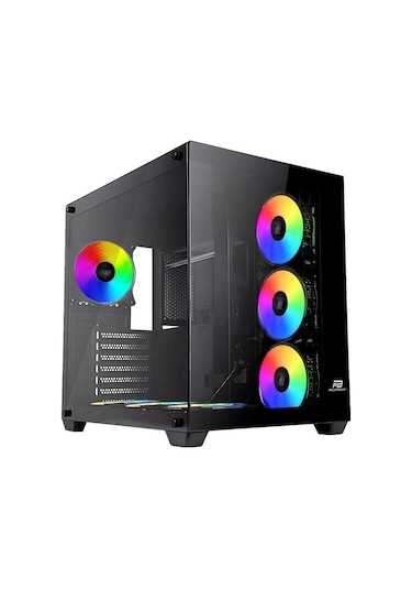 Powerboost PB-SS02B Sea Wiew 7 RGB Fanlı Mid-Tower Oyuncu Bilgisayar Kasası