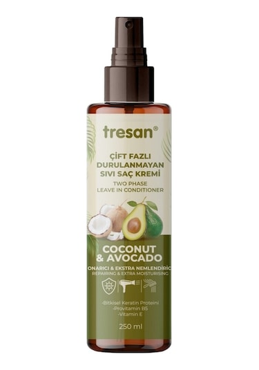 Tresan Coconut Avokado Durulanmayan Saç Kremi 250 Ml 2 Adet