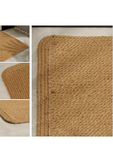 Ocean Home Textile Jüt Halat Çok Amaçlı Dekoratif İç Dış Kapı Önü Paspası 72 x 51,5 CM