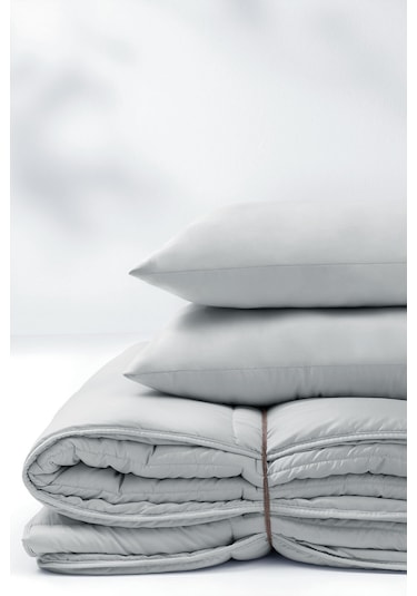 Yataş Bedding Macaron Çift Kişilik Yorgan - Yastık Set - Gri