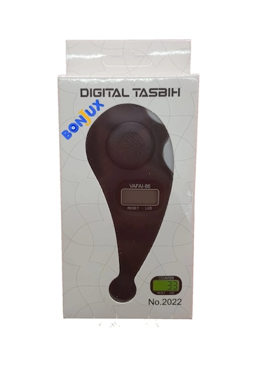 Bonjux Led Işıklı Zikirmatik & Dijital Tesbih Püsküllü Siyah