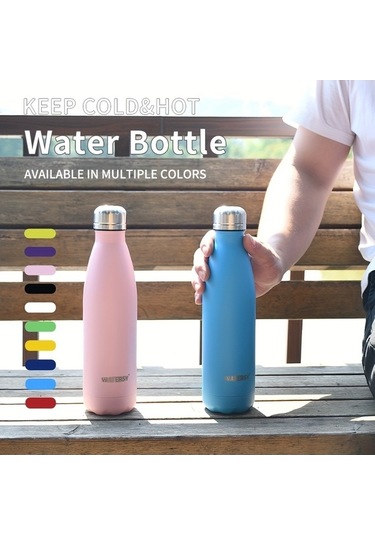 Besthome1 500ml Paslanmaz Çelik Vakumlu Termos Şişe, Günlük Kullanım İçin Yeşil Metal Yeşil