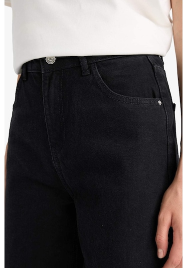 Defacto 90s Wide Leg Yüksek Bel Uzun Jean Pantolon E9125ax25aunm40 Siyah