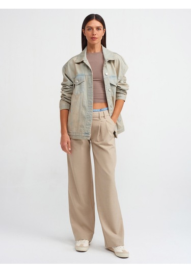 Dilvin Oversize Tint Yıkama Denim Mont Tint