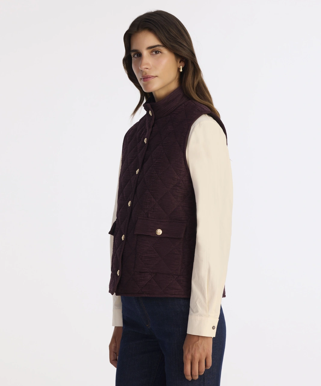 Yargıcı Regular Dik Yaka Yelek 25kkyl6006x 016 Bordo