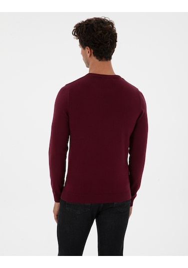 Pierre Cardin Erkek Plum Kazak /triko 50315509-vr177 Plum