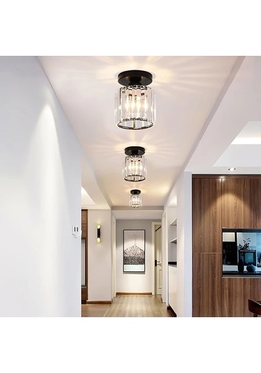 Fastbuy 1918 Sku Yuvarlak E27 Tavan Aparatı, Balkon Koridor Lambası, Gümüş Gümüş