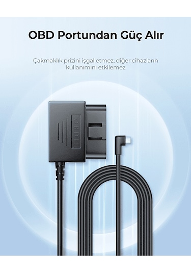 Azdome OBD Hardwire Kit Type-C Giriş 7/24 Park Modu Destekli Güç Adaptörü