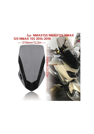 Nayomiglow Yamaha Nmax155 Nmax125 Nmax 125 Nmax 155 2016-2018 Ön Cam Kapağı İçin Motosiklet Ön Cam Deflektörü