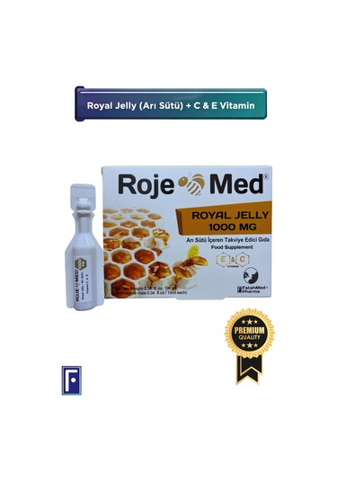 Roje Med Royal Jelly Arı Sütü İçeren Takviye Edici Gıda 1000 Mg 10 x 10 Flakon