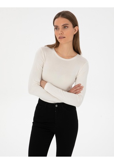 Pierre Cardin Kadın Ekru Bluz Örme 50317061-vr019 Ekru