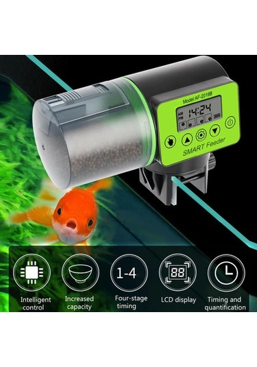 Sones Aquablue Balık Tankı Akıllı Zamanlama Otomatik Besleyici Akvaryum Japon Bal Büyük Kapasiteli Balık Yemleme Makinesi 56215178