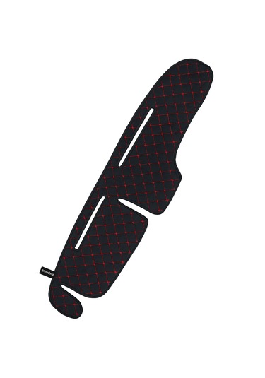 Tofaş Şahin Doğan Kartal İçin Alçak Ön Göğüs Kapitone Torpido Örtüsü Kaplama Ve Koruma Kılıfı Siyah - Kırmızı