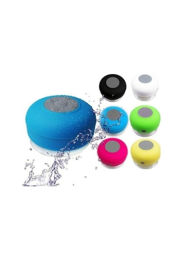 Vakumlu Su Geçirmez Bluetoothlu Mini Duş Hoparlörü Çok Renkli