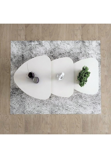 Flora ROLL  Sehpa Ahşap Ayaklı Üçlü Zigon (BEYAZ)