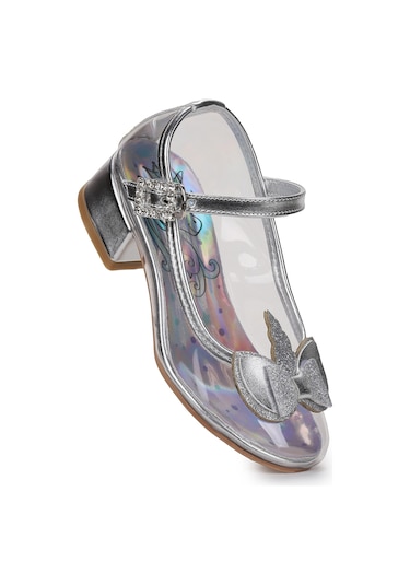 Unicorn Kız Çocuk Topuklu Abiye Şeffaf Ayakkabı Lila