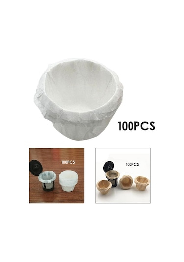 Suntek 100x Tek Kullanımlık Kahve Filtre Kağıdı Keurig K Cup Beyaz Için Çamaşır Suyu Yok
