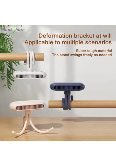 Usb Şarj Edilebilir Katlanır Fan Taşınabilir Bladeless Bebek Beyaz