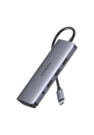 Ugreen Type-C to USB 3.0 HDMI VGA RJ45 TF SD 3.5MM Aux PD Dönüştürücü Adaptör