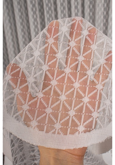 Karo Desen Örme Tül Perde 1139