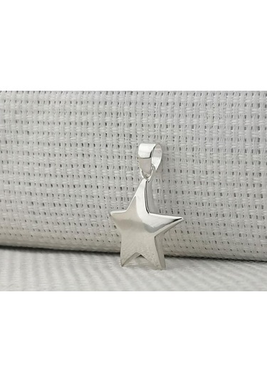 Takıhan Parlak Yıldız Tasarımlı 925 Ayar Gümüş Kolye Ucu